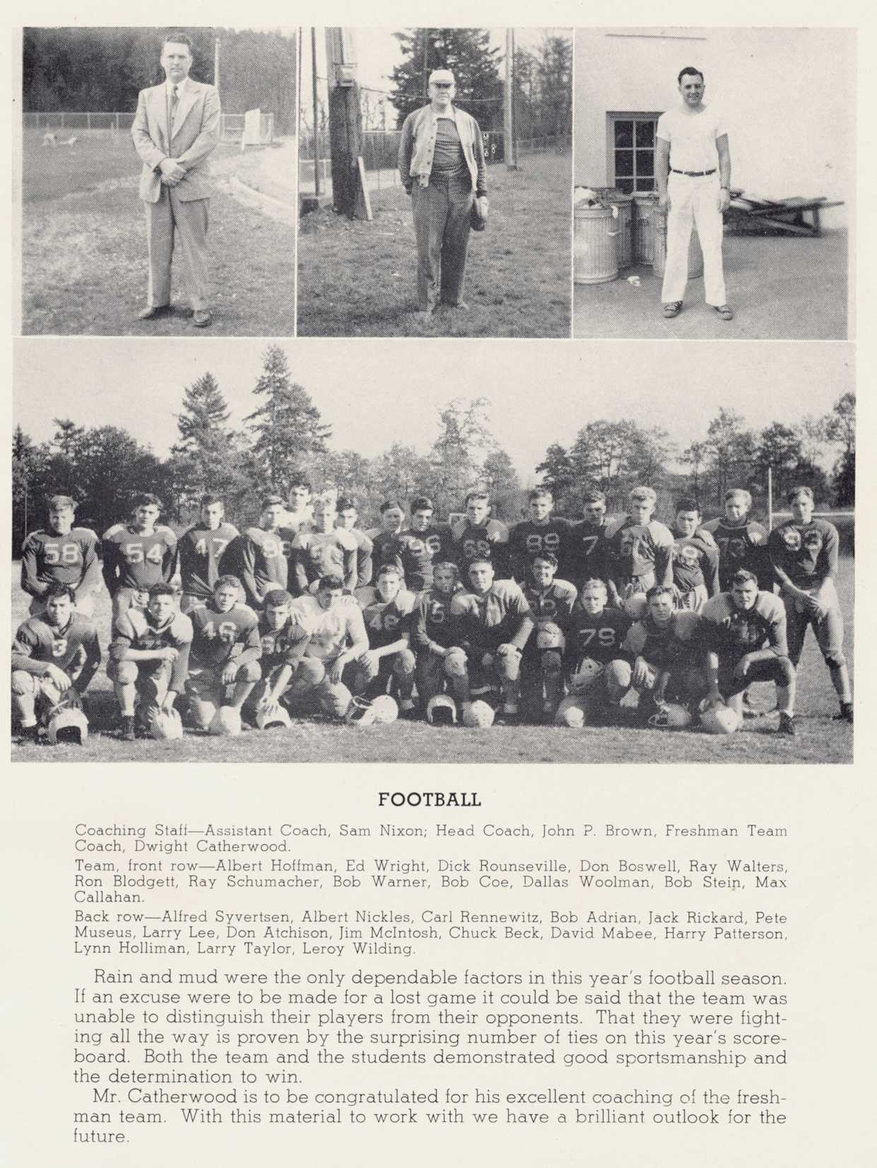 1948 football team and coaches 